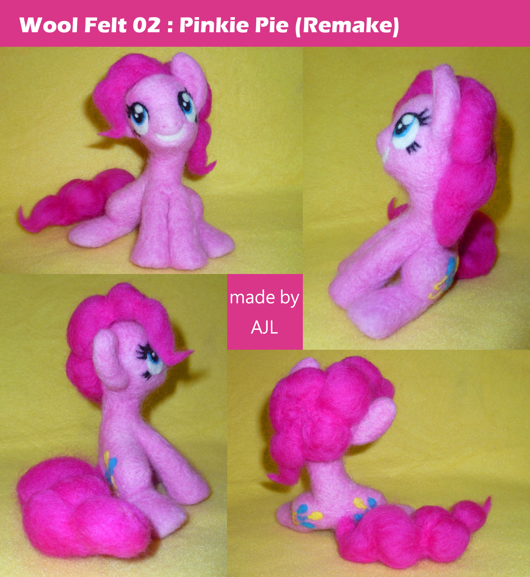 [MLP] Wool Felt 02:Pinkie Pie(Remake)