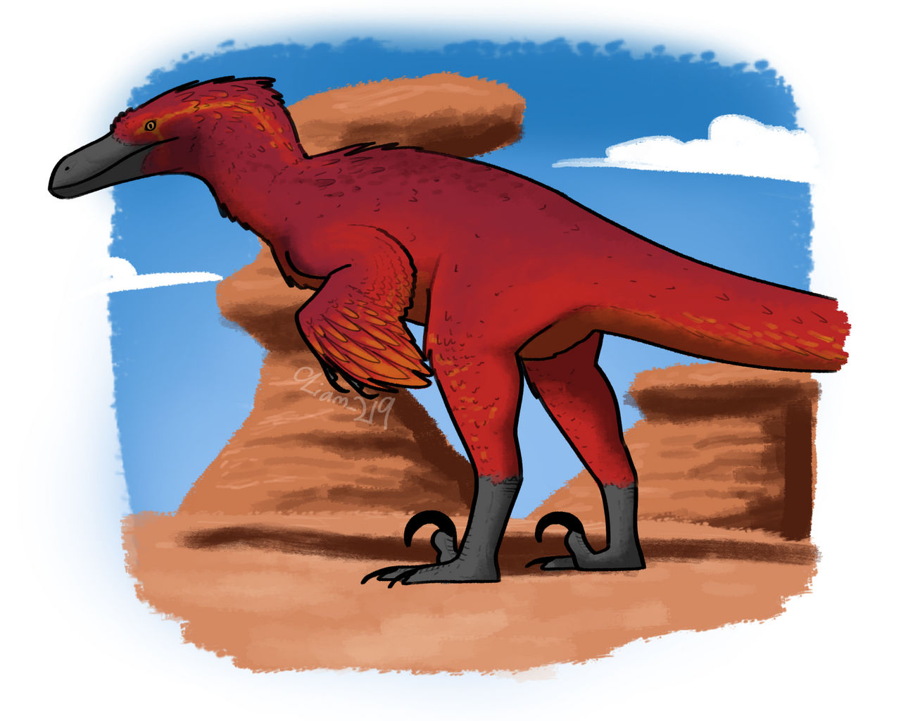 Velociraptor in the hot desert by liam-219 on DeviantArt
