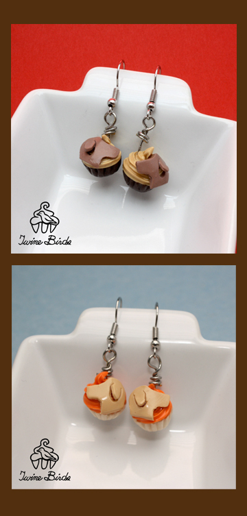 Dog Cupcake Earrings