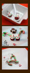Candy Cane and Festive Cupcake Earrings by TwineBirds