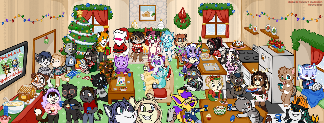 Party Ych 2020 FV xmas party ych finished by darkside-falorie on DeviantArt