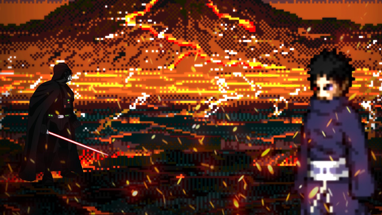 Vader Sprites Darth Vader vs Obito Uchiha Sprite Art by GreenLanternSpider on DeviantArt