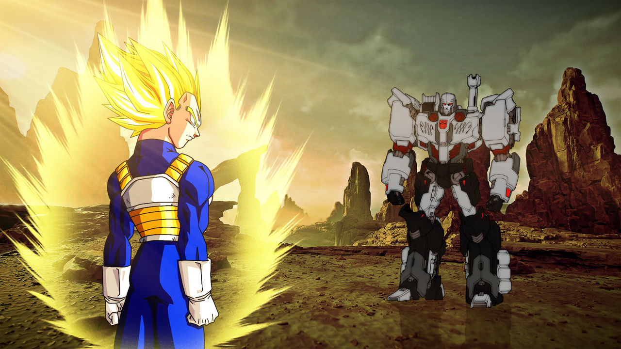 Vegeta vs IDW Megatron Fight Art by GreenLanternSpider on DeviantArt