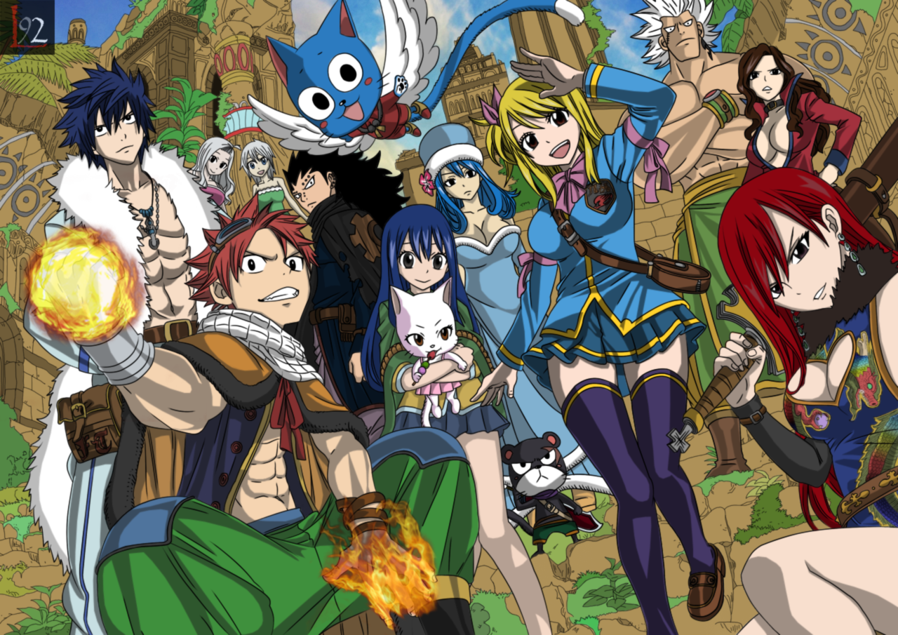 Fairy Tail Wallpaper Colored Lines