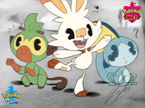 Pokemon Sword / Shield Starters by FillyScoots42 -- Fur Affinity [dot] net