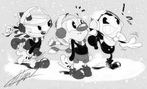 Toon's snowball fight