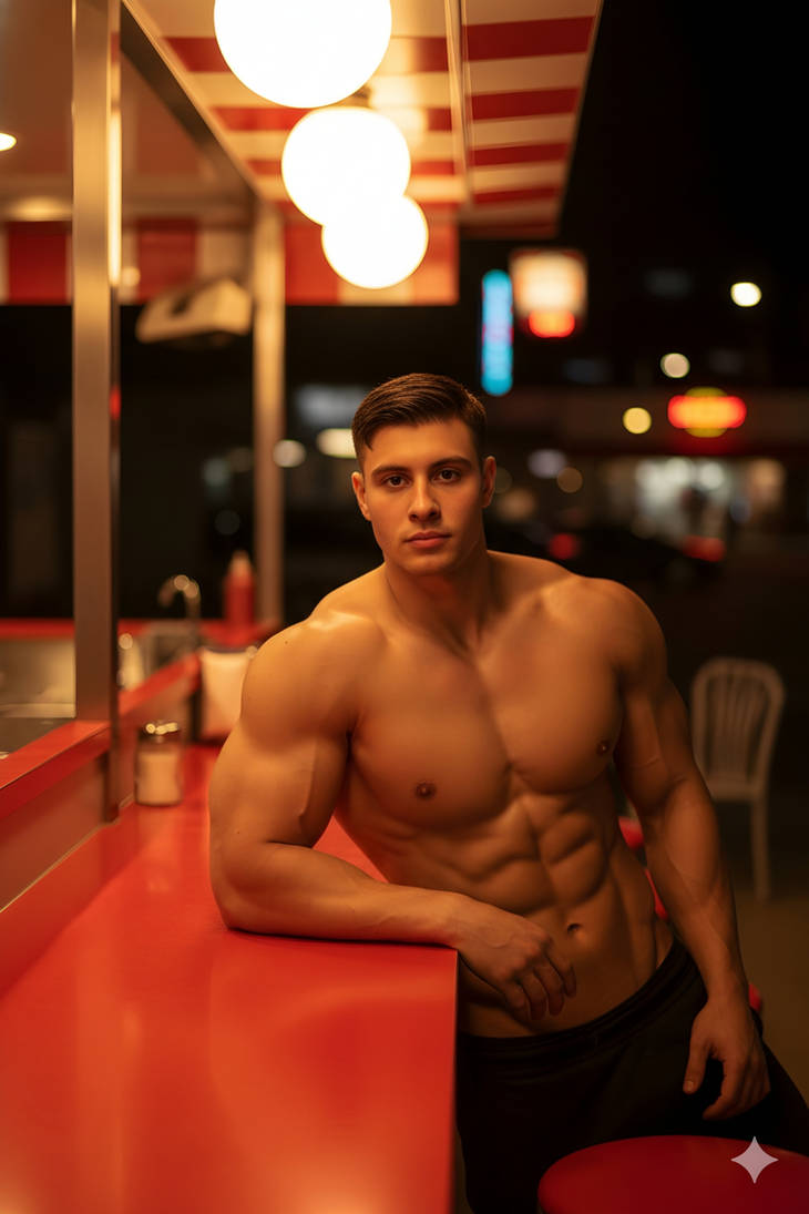 Daniel Riffert Abs Red Diner, Ripped Abs by creativegeminiai on DeviantArt