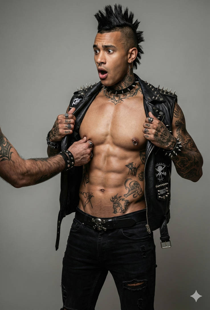 Punk Rocker Bodybuilder Punk Rock Panic by creativegeminiai on DeviantArt