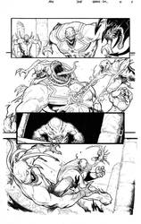 Venom: 'Space Knight' #10, page 6 lineart.