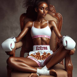 Eritrean Muay Thai fighter promo shoot 