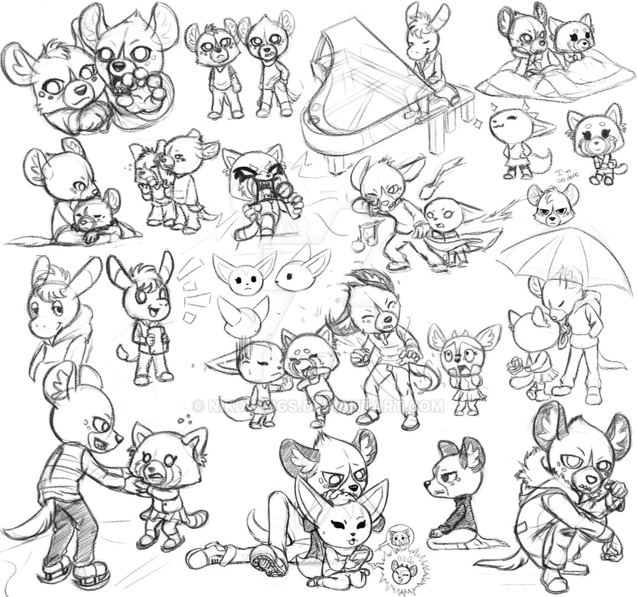 Aggretsuko Refrence Aggretsuko - Sketch dump by NikDwings on DeviantArt