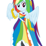 Rainbow Dash in Gala Dress (Vectored)