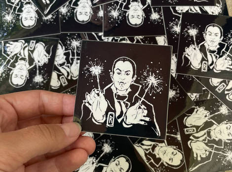 Dracula with Sparklers stickers 