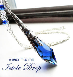 SOLD - Swarovski Sapphire Icicle Crystal Necklace