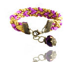 Swarovski Crystal Purple and Gold Bronze Bracelet by crystaland