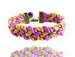 Swarovski Crystal Purple and Gold Bronze Bracelet by crystaland