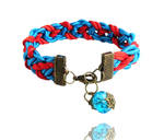 Swarovski Aquamarine Red and Blue Bronze Bracelet by crystaland