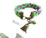 Halloween - Witch Purple and Green Bronze Bracelet by crystaland