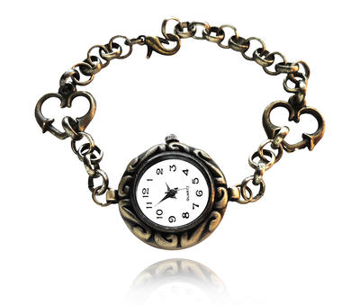 Handmade Vintage Antique Bronze Bracelet Watch