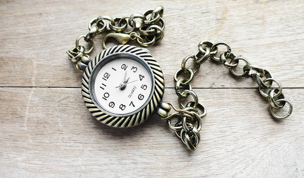 Handmade Antique Bronze Quartz Watch Bracelet