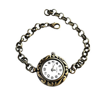 Handmade Antique Bronze Watch Bracelet