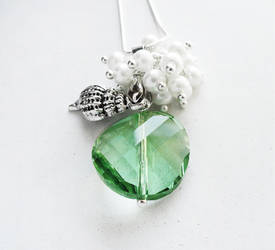 Swarovski Peridot Green Twist Crystal Necklace
