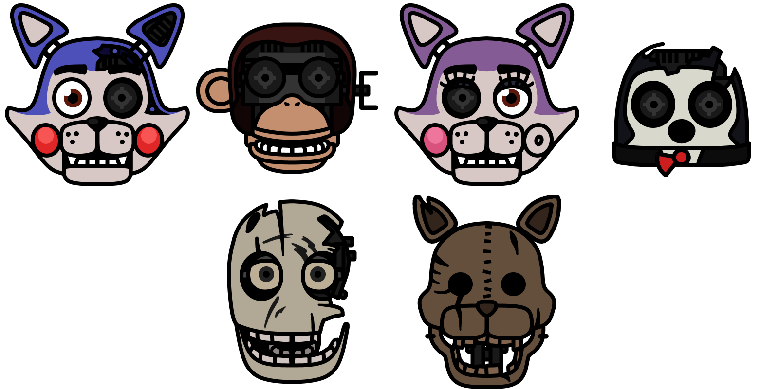 Five Nights at Candy's 2 ALL Playable Animatronics (UPDATED) 