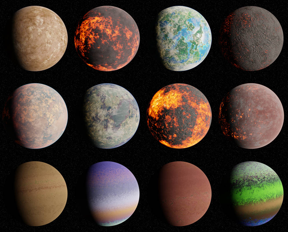 More randomly generated procedural planets by Jumping-Puzzle on DeviantArt