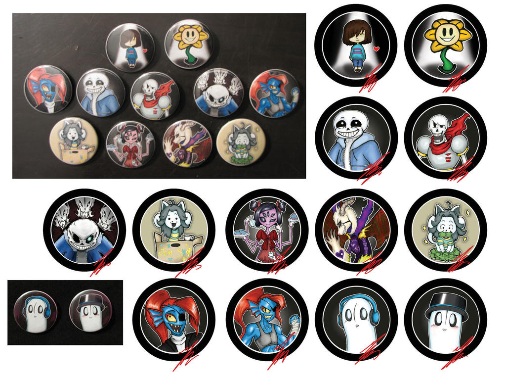 Undertale buttons by 2D-Marichii on DeviantArt