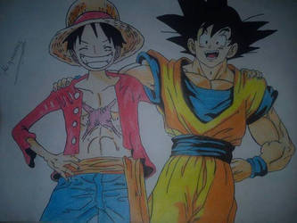 Luffy and Goku