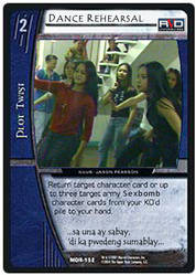 DANCE REHEARSAL CARD