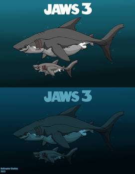 Jaws 3: Mother and Baby Great White