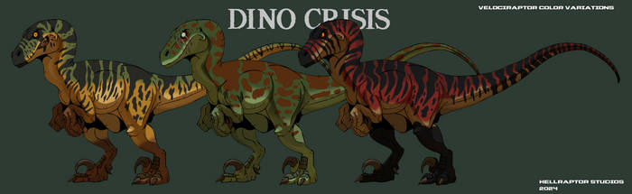 Dino Crisis: Velociraptor color variations