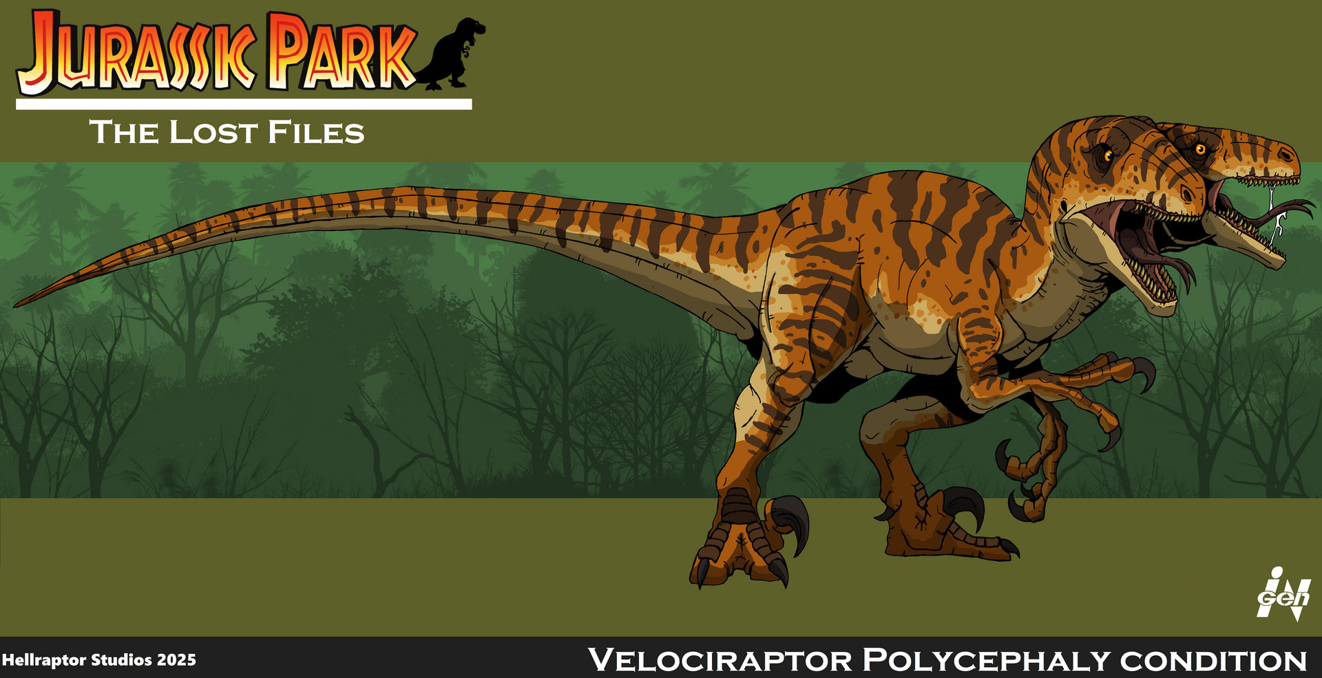 Two Head Raptor Jurassic Park Lost Files: Two-headed Velociraptor by HellraptorStudios ...