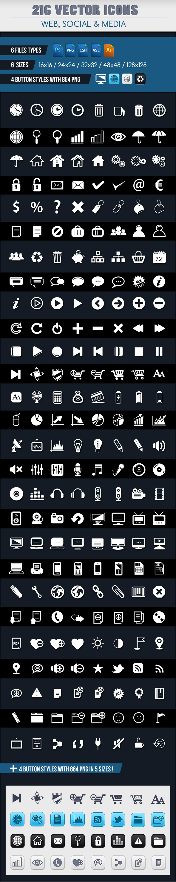 224 Web Icons Set