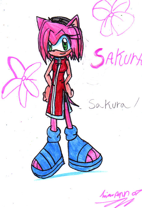 Sonic Style Sakura by Trisha-WolFox on DeviantArt