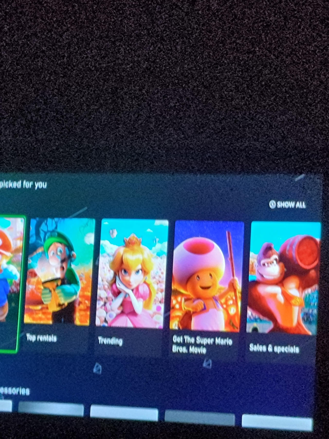 Xbox store movie tv section ad for mario movir by kkhyaef on DeviantArt