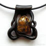Amber and Wood Necklace 1239