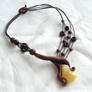 Amber and Wood Necklace 2819