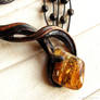 Necklace 1538 - Baltic amber and Wood