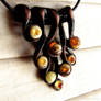 Necklace 1541 - Natural Baltic amber and Wood