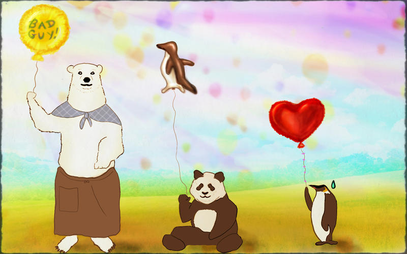 Shirokuma Cafe Wallpaper Balloons By Meaculpa1232 On Deviantart