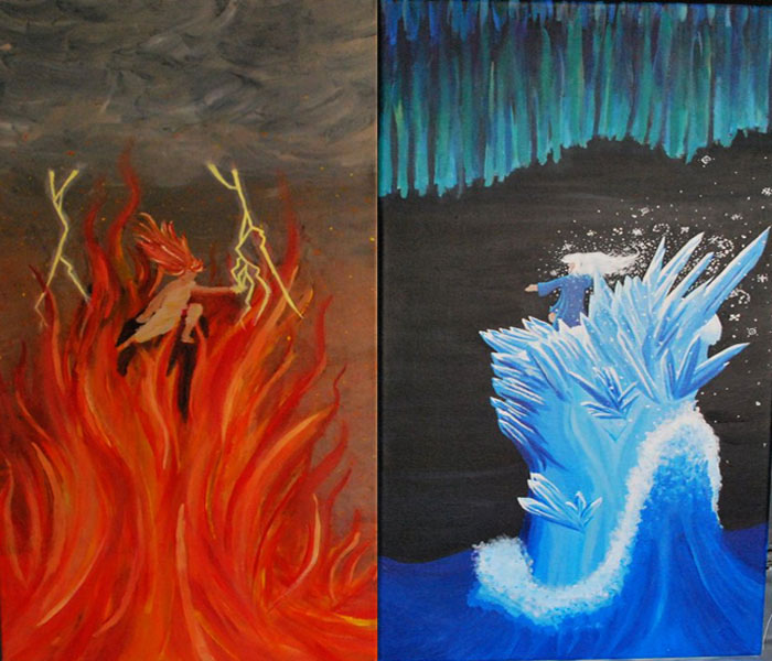 Fire And Ice - Traditional Art