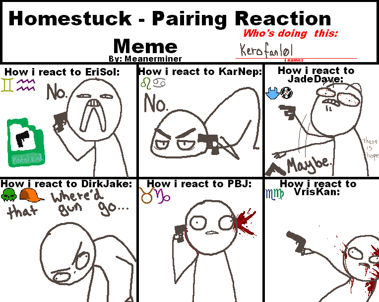 Homestuck pairing reaction meme