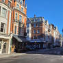 Quiet London street on a Sunday morning