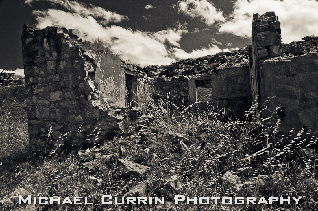 Simons Town ruins BnW