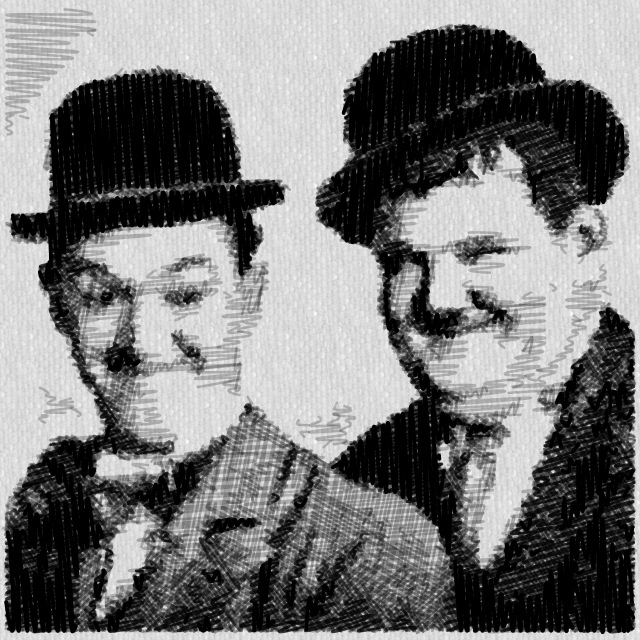 Laurel and Hardy sketch2