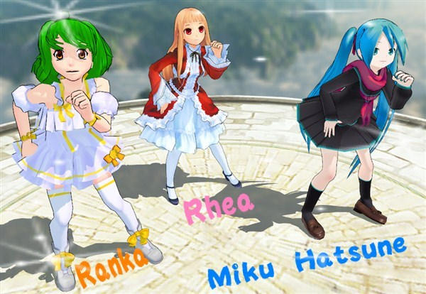 MMD Ranka,Rhea,Miku by Roser2010 on DeviantArt
