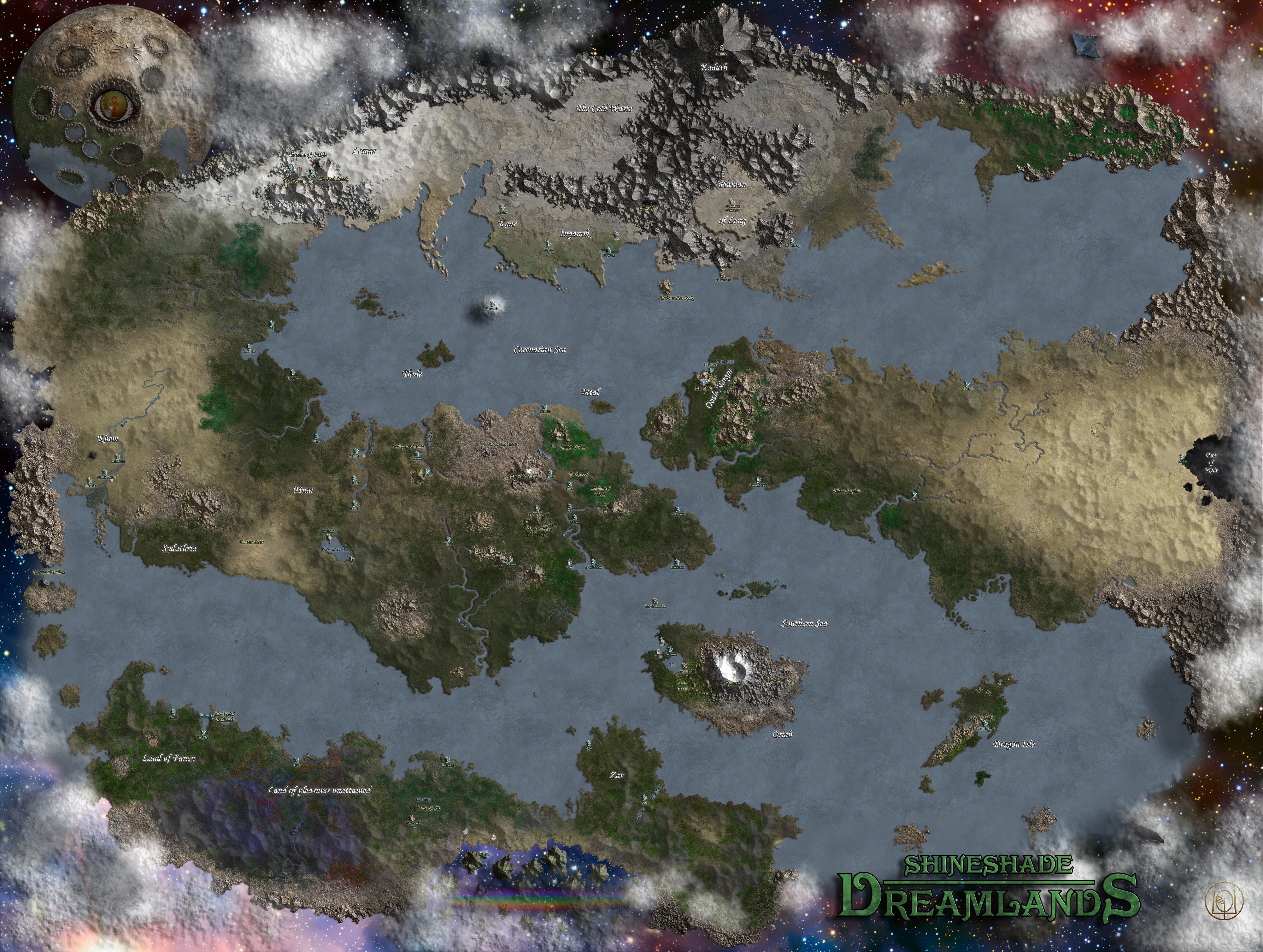 Shineshade: Dreamlands map