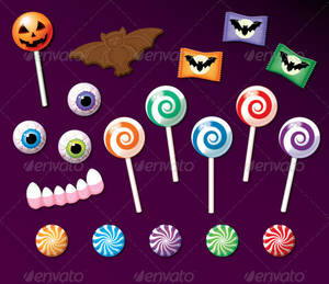 Creepy Halloween Candy Vectors